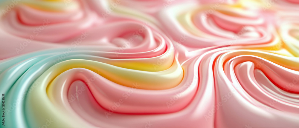 Poster colorful bubblegum texture with a swirl pattern and smooth surface