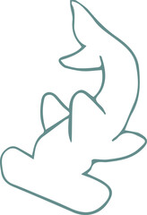 Obraz premium Hammerhead shark outline