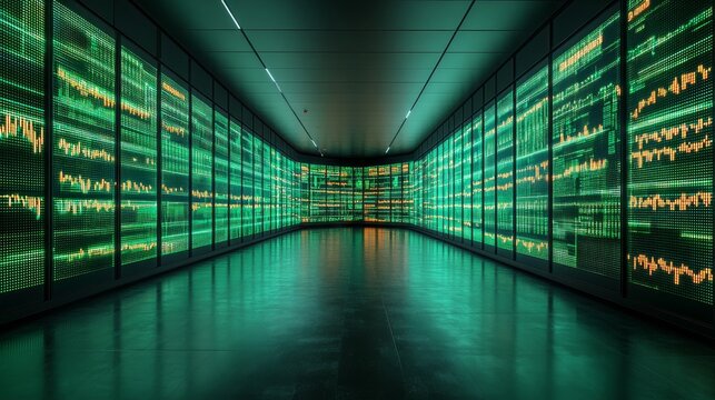 Vibrant green sound wave visualization with glowing particles in a digital environment