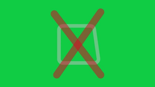 A glowing no-entry sign on a green screen, representing restriction and caution. Ideal for futuristic, creative, and professional projects requiring vibrant and dynamic visual elements.