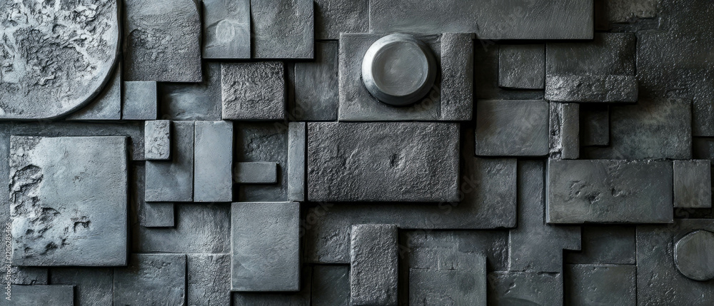 Poster exploring the unique textures and shapes of cast aluminum surfaces in various forms