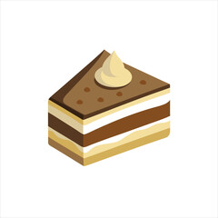  High Quality Tiramisu Cake Vector for Food and Dessert Designs