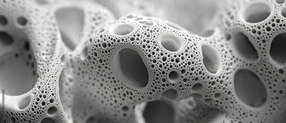 Aufkleber exploring the intricate texture of cloned organisms with smooth, identical features