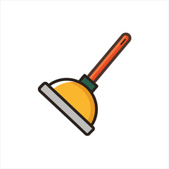 Simple Plunger vector Icon for Creative Design Projects