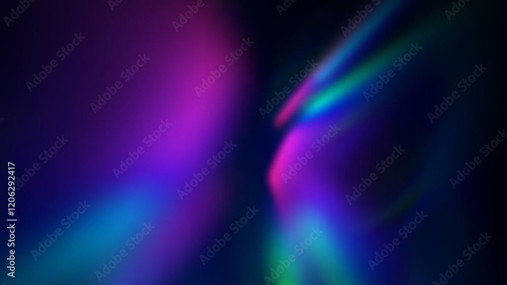 Aufkleber abstract color blur overlay: abstract blur of vibrant pink, blue, and green creates a dynamic overla