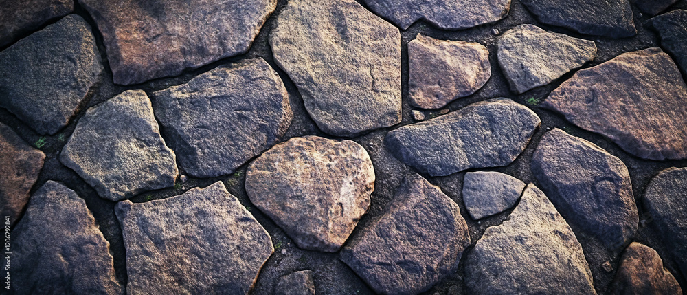 Aufkleber textured surface of cracked rocks with irregular patterns in various colors