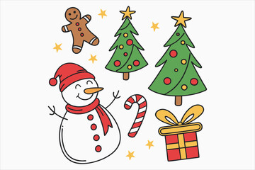 A vibrant and cheerful collection of flat color icon