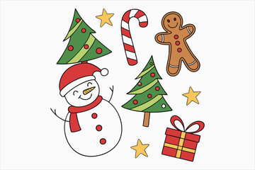 A vibrant and cheerful collection of flat color icon