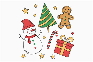 A vibrant and cheerful collection of flat color icon