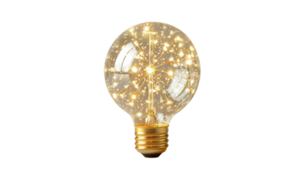Led light bulb on transparent background
