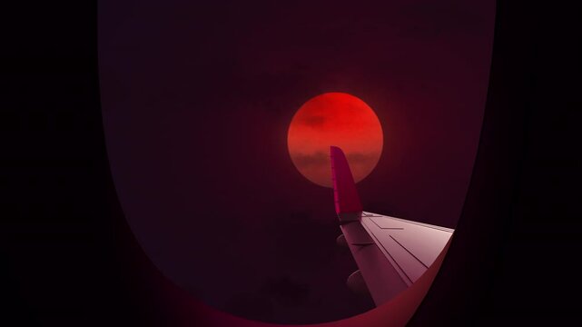 Sky View  From Airoplan Window  in 4K Resolution