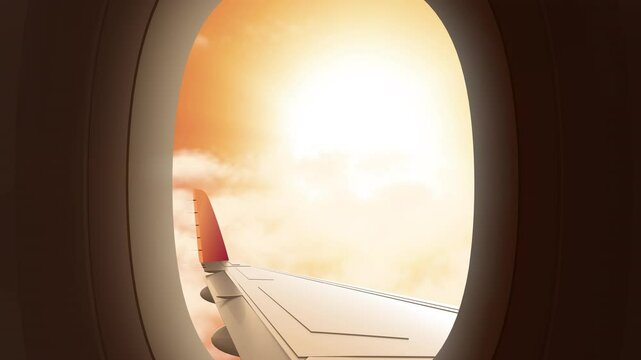 Sky View  From Airoplan Window  in 4K Resolution