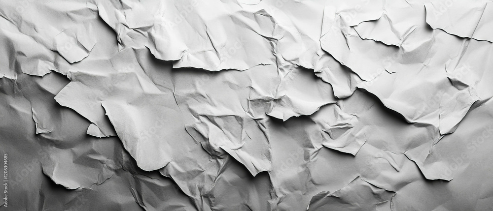 Aufkleber texture of crumpled drawing paper with smooth surface and varied weights in artistic layout