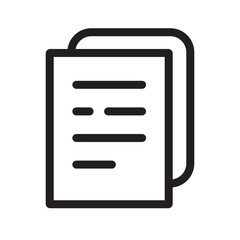 Fototapeta premium Document icon, DOC, document, info, document info, outline icons, minimalist vector illustration, editable vector, simple concept, Isolated on white background