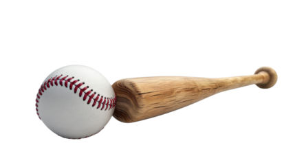 Baseball bat on transparent background