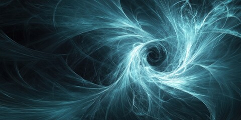 Fototapeta premium A mesmerizing abstract design featuring swirling blue lines and patterns on a dark background.