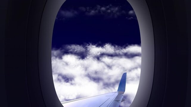 Sky View  From Airoplan Window  in 4K Resolution