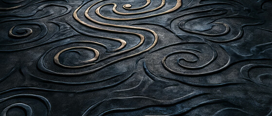 Embossed rug showcasing intricate raised patterns and unique textured surface