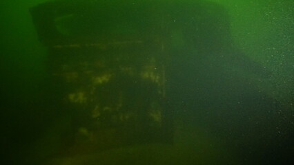 Scuba diving in the lake