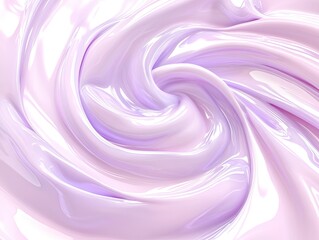 A swirl of pink fabric with a shiny, reflective surface