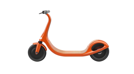 Kid Electric scooter on transparent background