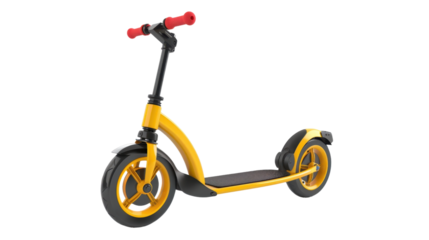 Kid Electric scooter on transparent background