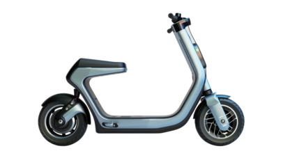 Kid Electric scooter on transparent background