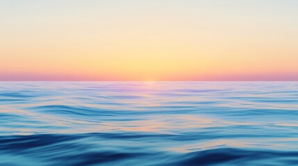 Obraz premium A serene ocean sunset gradient background.featuring soft blues and oranges.highlighting the beauty of a sunset over the ocean.Ideal for travel promotions, nature blogs, and calming designs