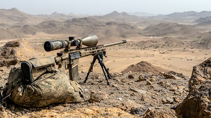Desert Sniper Rifle Vantage Point: A Military Precision Weapon