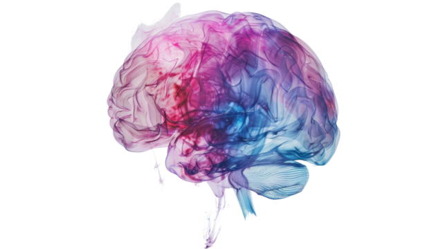 
Human brain on transparent background 