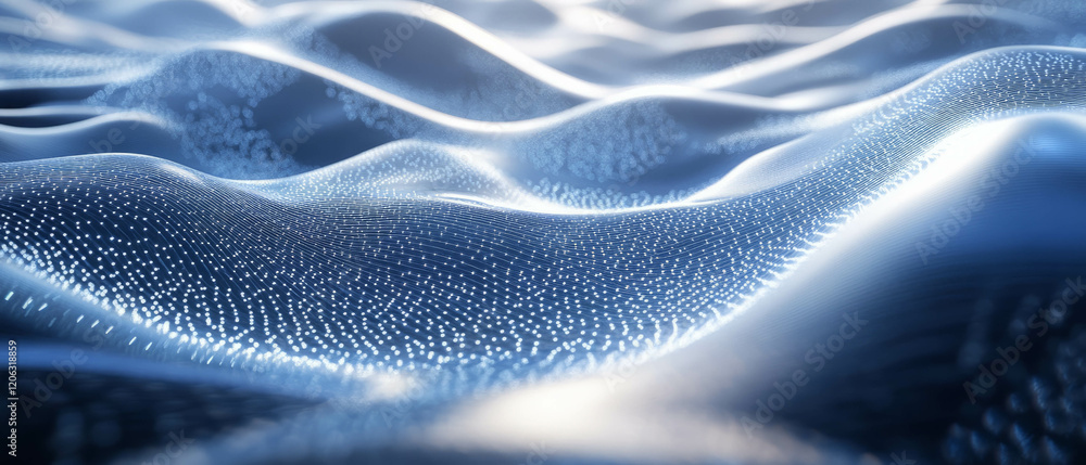 Poster force fields with shimmering textures creating an invisible barrier effect in motion
