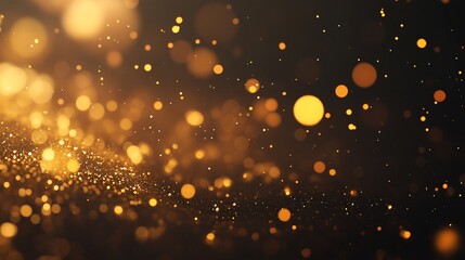 Golden Sparkle Background: Shimmering Lights and Glimmering Dust