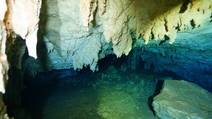 Cave diving in Dominican Republic