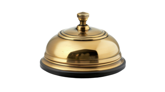 
Hotel service bell on transparent background 