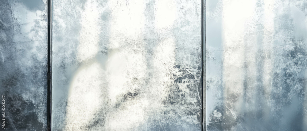 Poster intricate designs of frosted glass panels and the play of diffused light in modern architecture