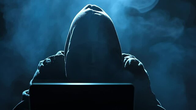The Hooded Hacker in Shadows