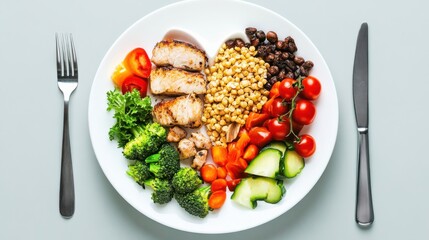 A heart-healthy dinner, featuring lean proteins, whole grains