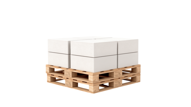 Shipping and Delivery of Concrete Blocks on Wooden Pallet