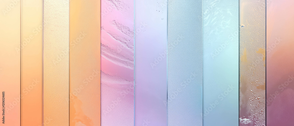 Poster frosted glass texture showcasing gradient opacity with smooth transitions of light