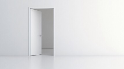 White open door showing another room in empty house