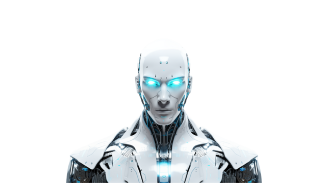 Futuristic Robot Portrait AI Cyborg Artificial Intelligence Technology Machine