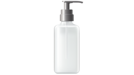 White Pump Bottle Mockup Clean Product Packaging Design for Soap Lotion or Shampoo