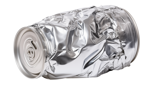 Crushed Aluminum Can Recycling Waste Material Texture