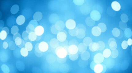 Fototapeta premium Abstract Blue Bokeh Light Background with Soft Glowing Circles