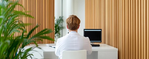Doctors conducting consultations in naturally ventilated clinic rooms