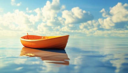 Naklejka premium Experience An Exciting Boat Journey During Your Holiday Vacation With Travel And Transport Services. Enjoy A Memorable Travel Adventure On Water.