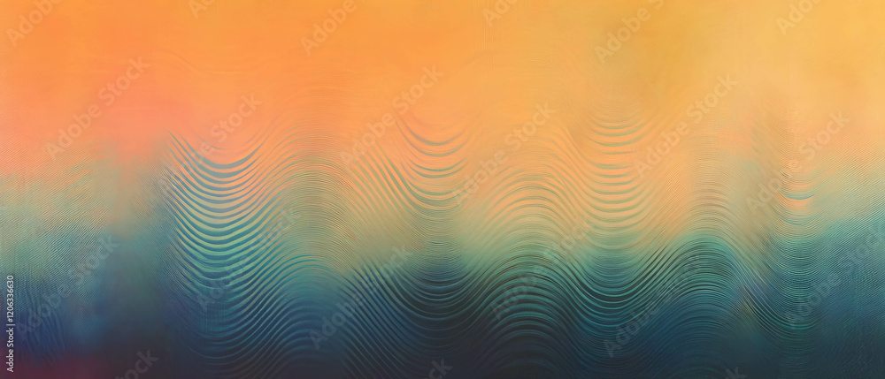 Poster exploration of gradient patterns and fading colors in abstract depth representation