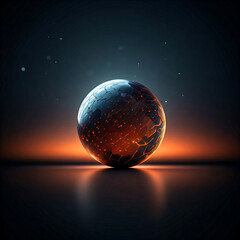 Futuristic Orb on abstract background 