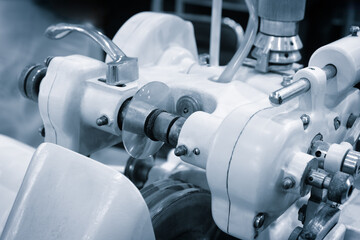 Lens manufacturing in modern laboratory.