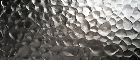 Fototapeta premium Unique hammered aluminum texture creates an intricate irregular pattern